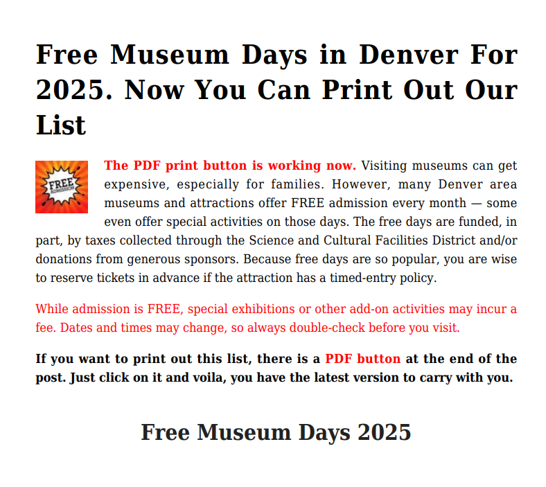  Free Museum Days